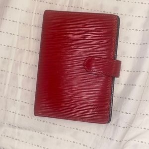Louis Vuitton Red Epi Leather agenda